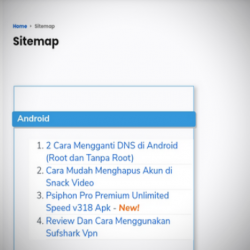 Cara Membuat Sitemap di Halaman Static Blogger AMP HTML