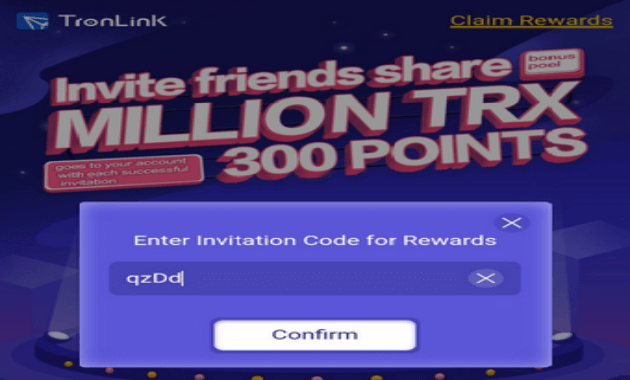 Invitation Code TronLink Pro Wallet, Kode Referral Untuk Klaim Rewards