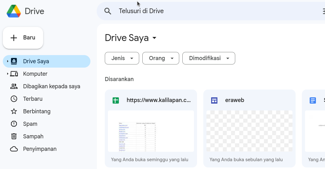 Cara Upload Google drive